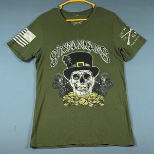 Grunt Style Shenanigans Green Graphic T-Shirt